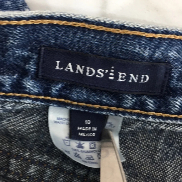 Lands End Mom Jeans Womens 10 Tapered Leg Medium Wash Cotton Denim - Picture 9 of 13